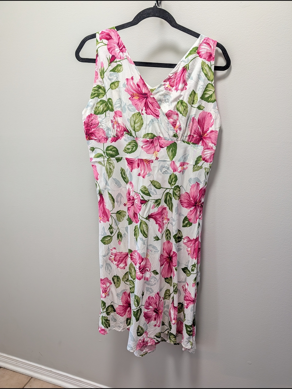 Vtg Two Palms Floral Dress